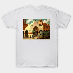 Vintage Art Deco Train Station T-Shirt